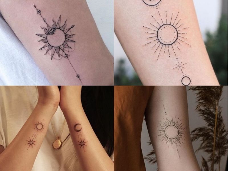 Tattoo kết hợp giữa nét đặc trưng của cung Thiên Bình